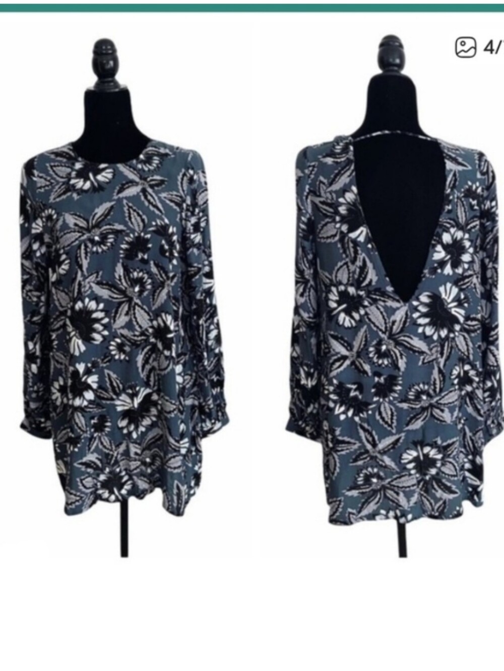 Bundle of 2 Floral Print Mini- Dresses Faithfull & Flynn Skye ■ Size 4 & Size S - Picture 4 of 11
